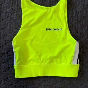 NWOT Palm Angels Women’s XS Classic Tech Top (Never Worn) Yellow/Black Workout